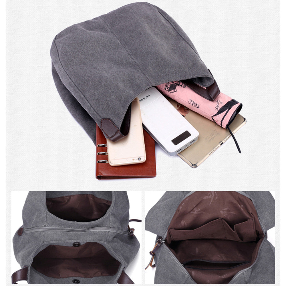 Brand Women's Canvas Handbags High Quality Female Hobos Single Shoulder Bags