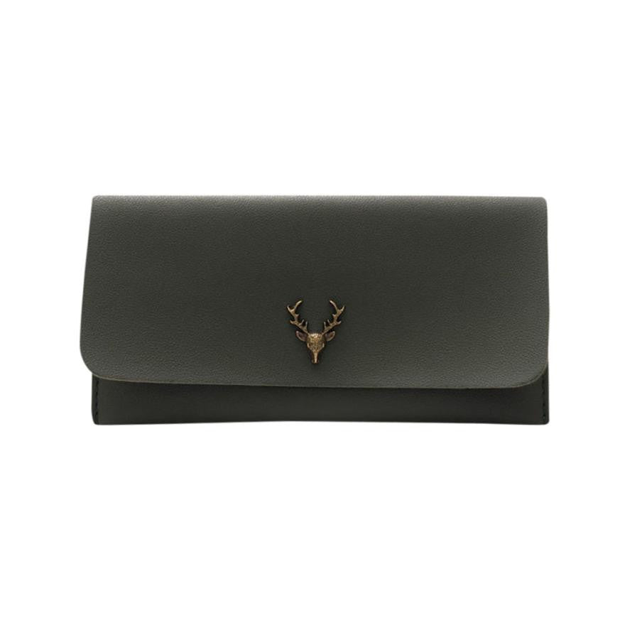 Female long wallet Solid Color clutch