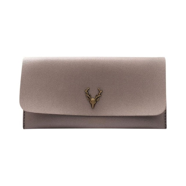 Female long wallet Solid Color clutch