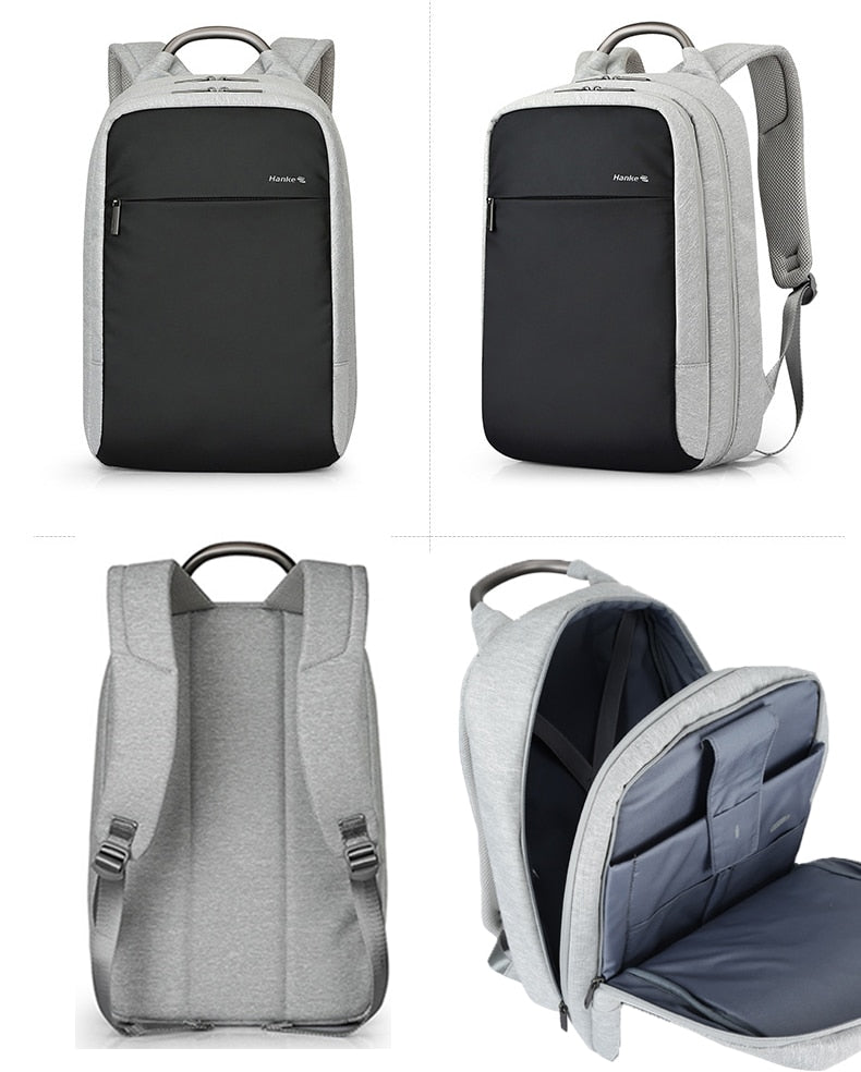 Anti theft Expandable Laptop Men Backpack Male Schoolbag