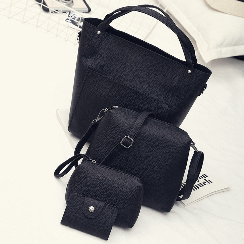 Shoulder Bag new high quality Leather Four Set Handbag