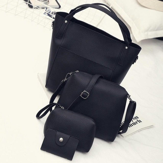 Shoulder Bag new high quality Leather Four Set Handbag