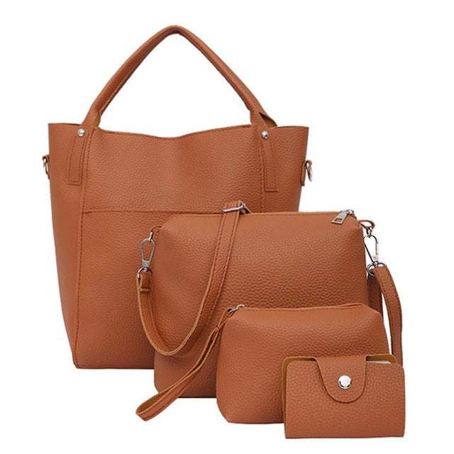 Shoulder Bag new high quality Leather Four Set Handbag