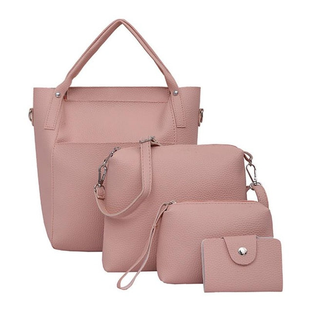 Shoulder Bag new high quality Leather Four Set Handbag