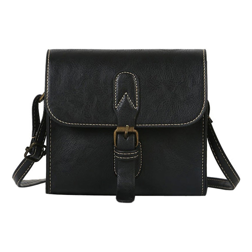 Shoulder Bag new high quality Leather Girl Fashion Vintage Buckle