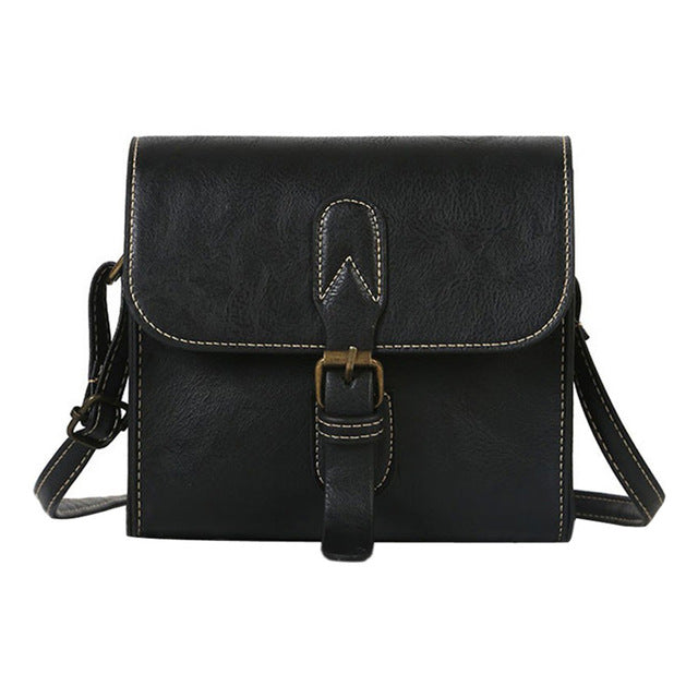 Shoulder Bag new high quality Leather Girl Fashion Vintage Buckle