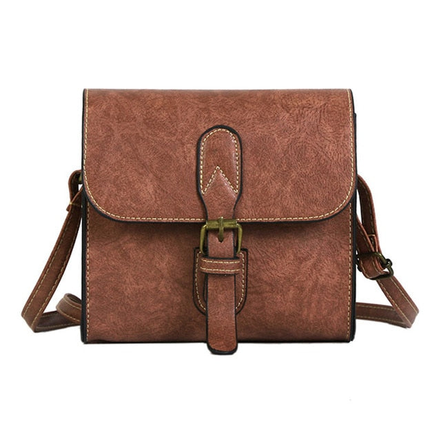 Shoulder Bag new high quality Leather Girl Fashion Vintage Buckle