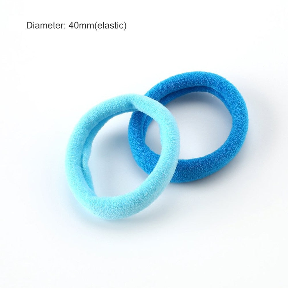 50 Pcs/Pack Coloful Elastic Hair Ropes for Girls