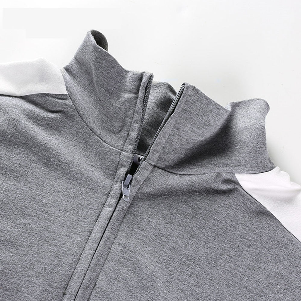 Women Long-Sleeve Pullover Sweatshirt Blouse Zipper Crop Tops