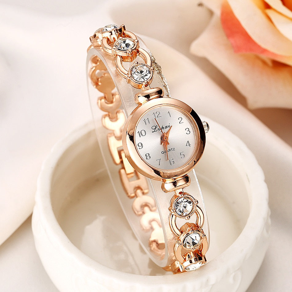 Top Brand Luxury Watches Women Alloy Bracelet Clock