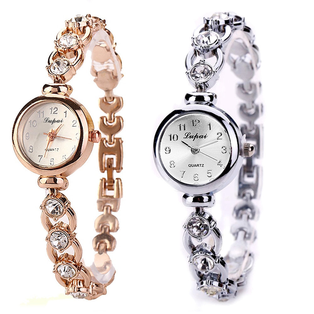 Top Brand Luxury Watches Women Alloy Bracelet Clock