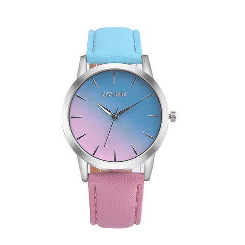 Women's watches casual Leather chemical element pattern