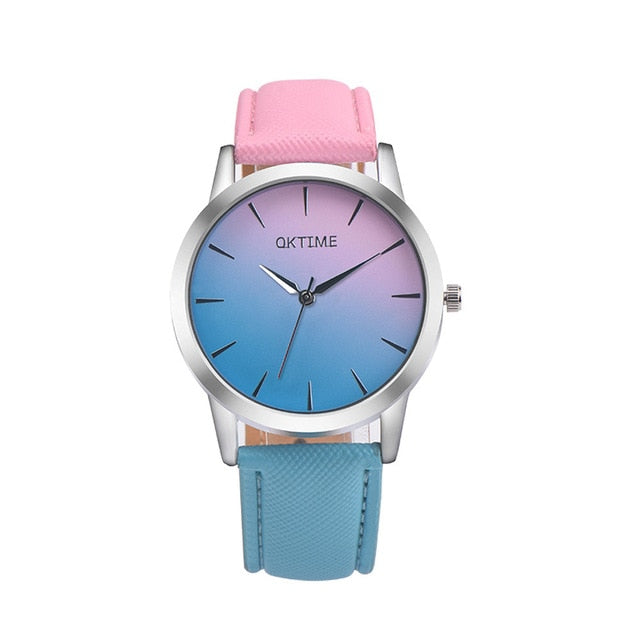 Women's watches casual Leather chemical element pattern