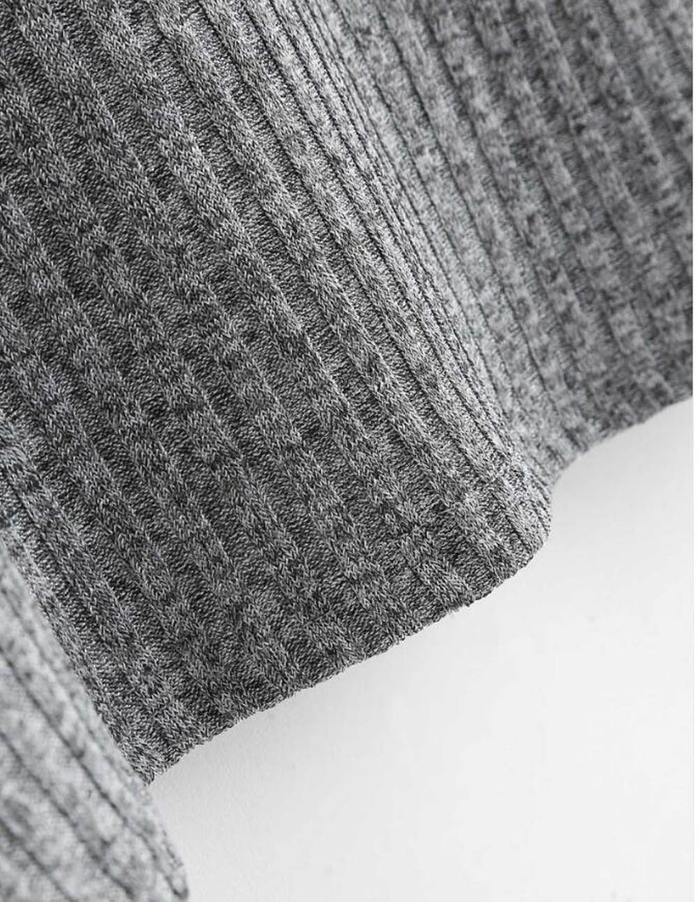 Simple Solid Gray Pocket Pullover Women Autumn Hoodies