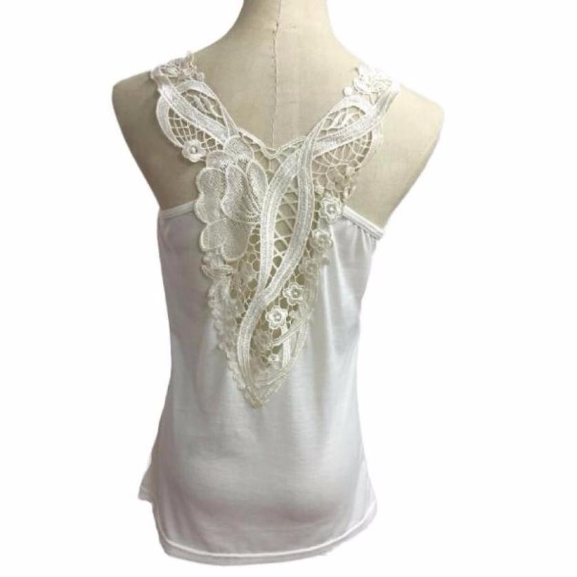 Women Bandage Tank Top Summer Sexy Lace Halter