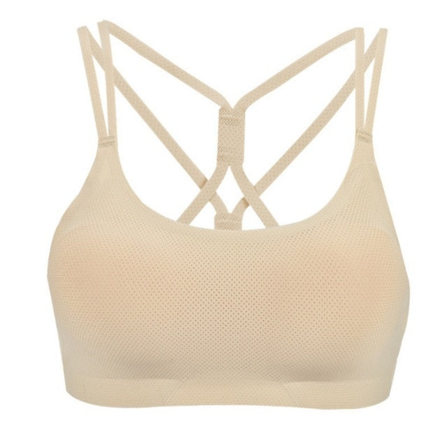 Fitness Yoga Women Padded Sports Bra Shake Proof Running Workout Gym