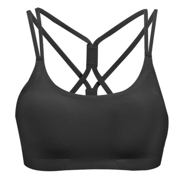 Fitness Yoga Women Padded Sports Bra Shake Proof Running Workout Gym