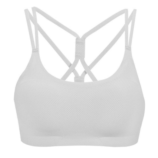 Fitness Yoga Women Padded Sports Bra Shake Proof Running Workout Gym