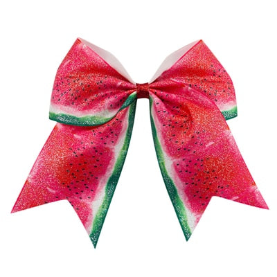 7 Inch Skittles Candy Rainbow Print Bows Girls Party Hair Accessories