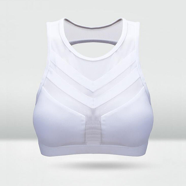 sports bra fitness women mesh no steel