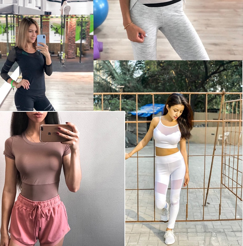 sports bra fitness women mesh no steel