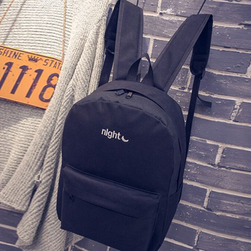 Canvas women backpack school for teenage girls