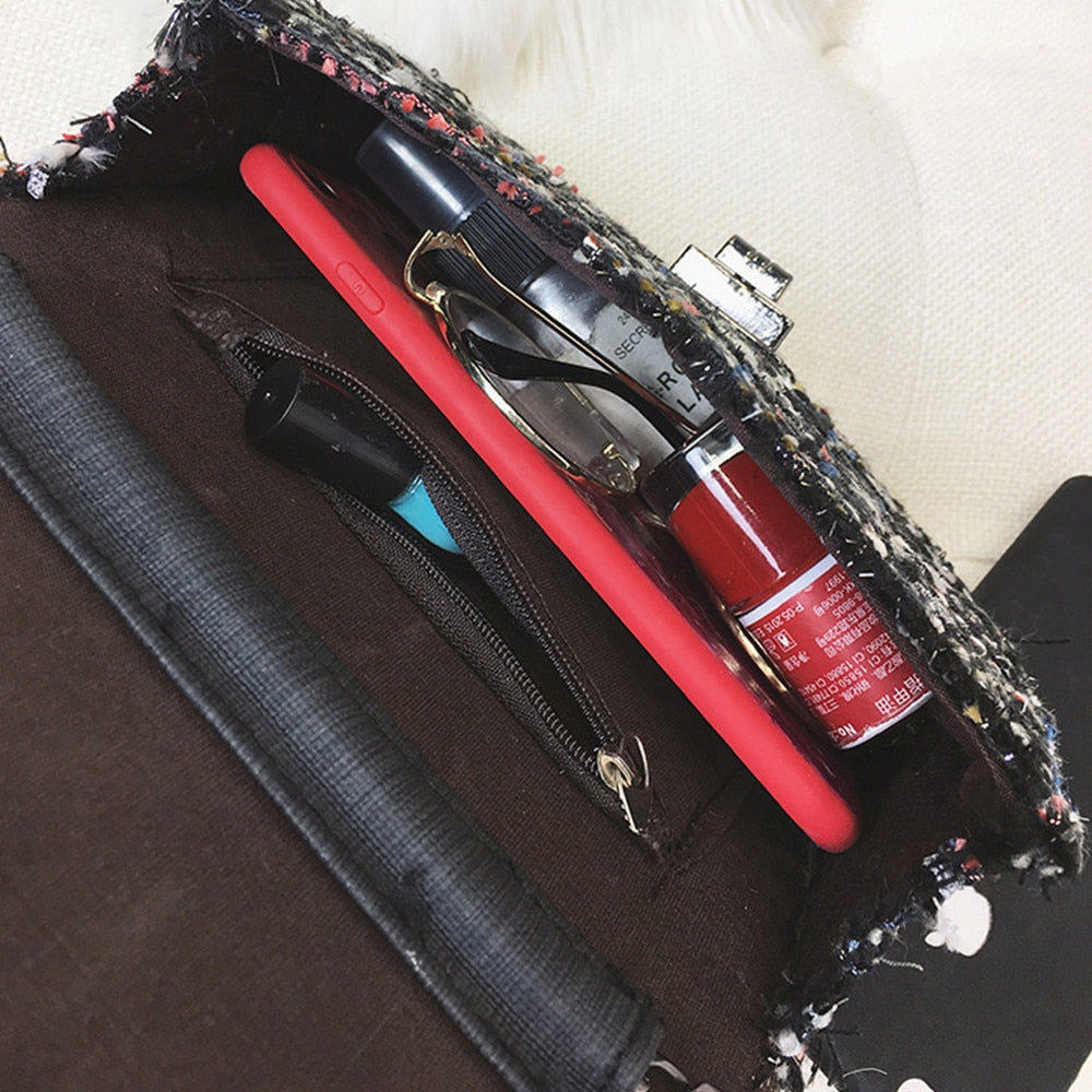 Woolen Brand Luxury Designer Flap Crossbody Women Shoulder Bag