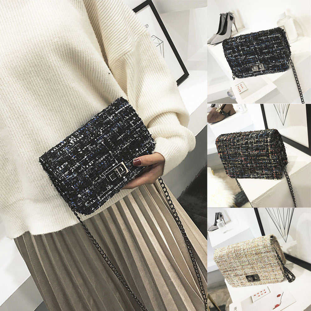 Woolen Brand Luxury Designer Flap Crossbody Women Shoulder Bag