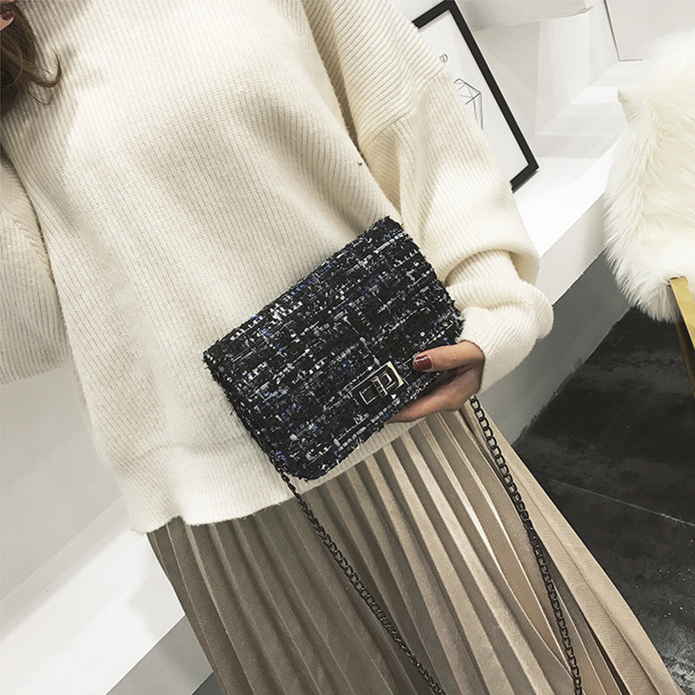 Woolen Brand Luxury Designer Flap Crossbody Women Shoulder Bag