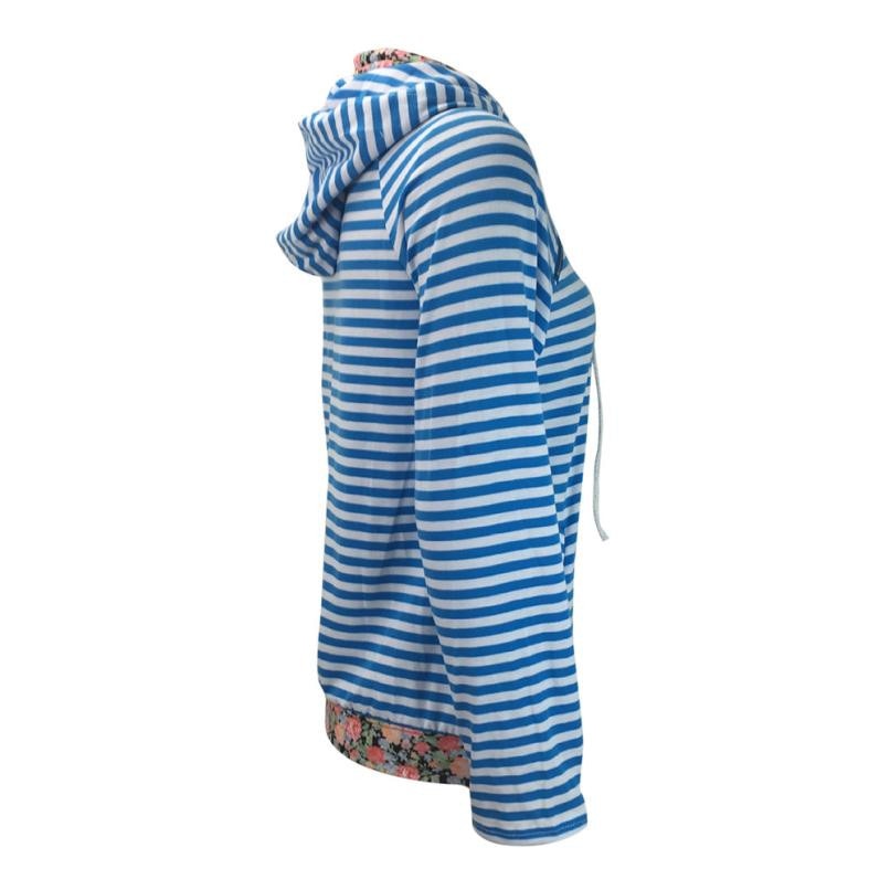 Striped Hoodies Women's Harajuku Pullovers Spring Ladies Long Sleeve