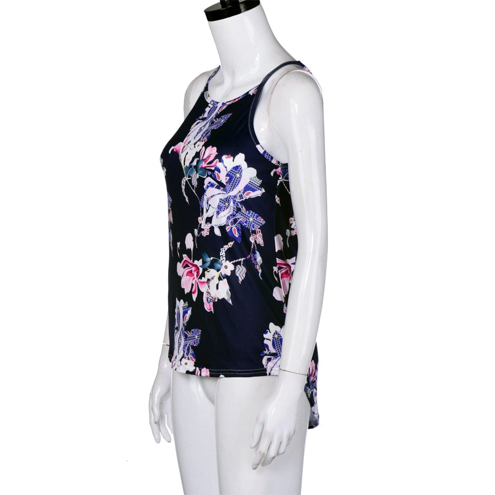 New Era Women's Print Sleeveless Fashion Casual daily Joker Popular Modern T-shirt