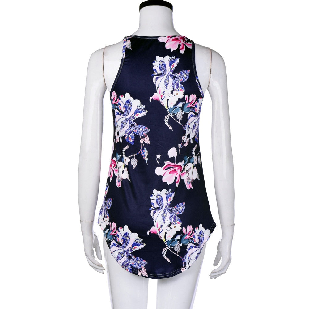 New Era Women's Print Sleeveless Fashion Casual daily Joker Popular Modern T-shirt