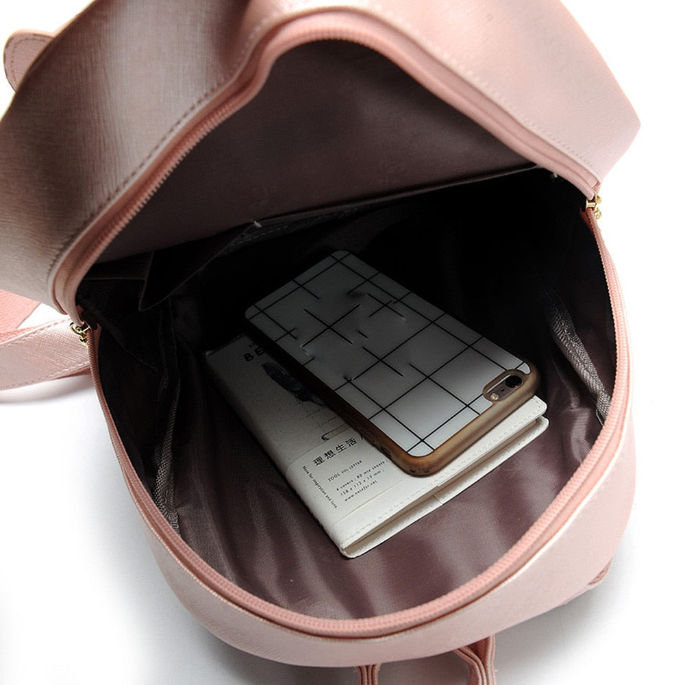 Women Backpack Cat Bag Students Girls