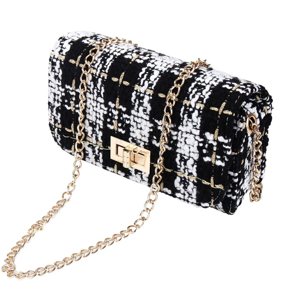Luxury Chains Designer Woman Polyester Messenger Girl Shoulder Bag