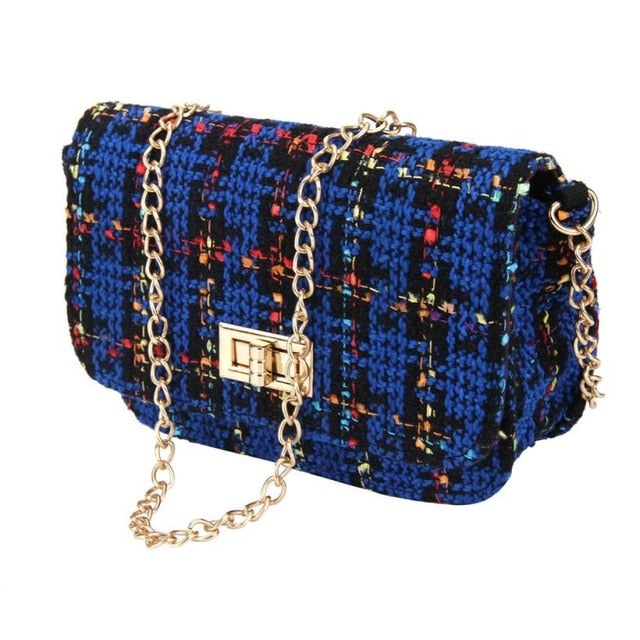 Luxury Chains Designer Woman Polyester Messenger Girl Shoulder Bag