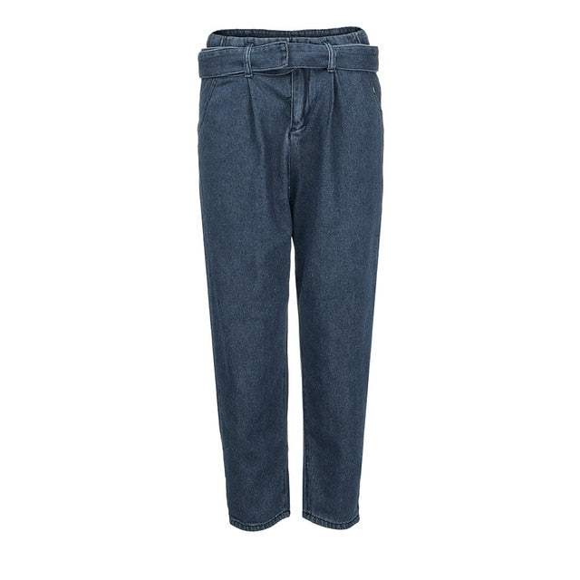 High Waist Ripped Jeans Of Women Spring Pants