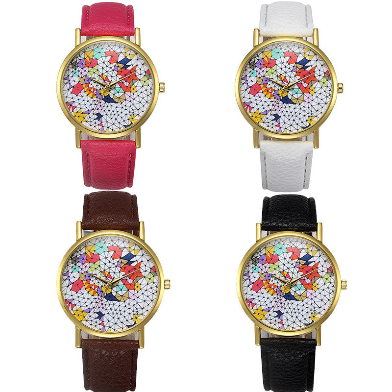 Geometric Simple Women Watches Luxury Brand Leather