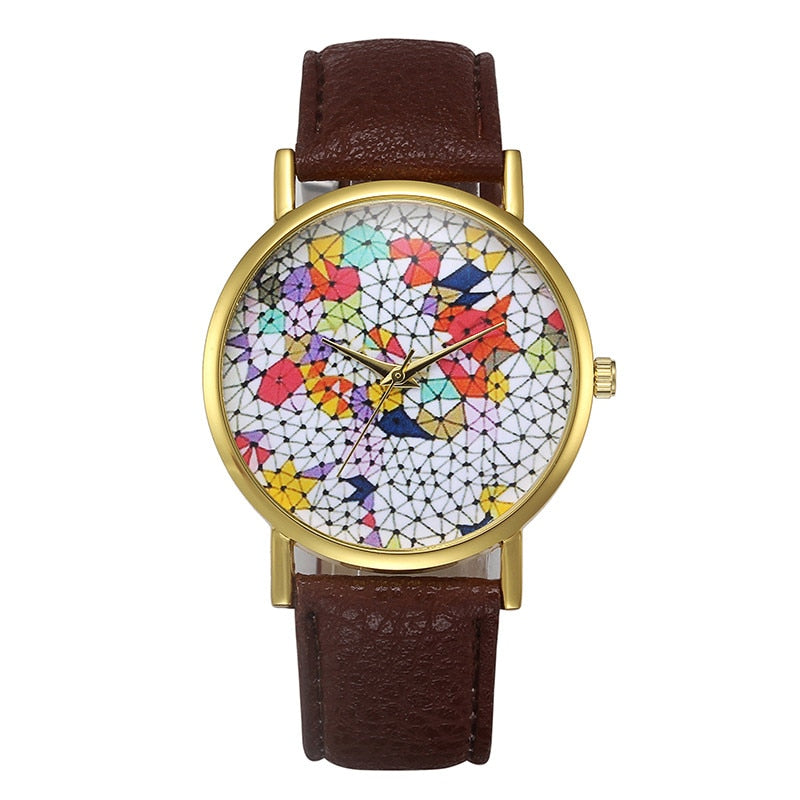 Geometric Simple Women Watches Luxury Brand Leather