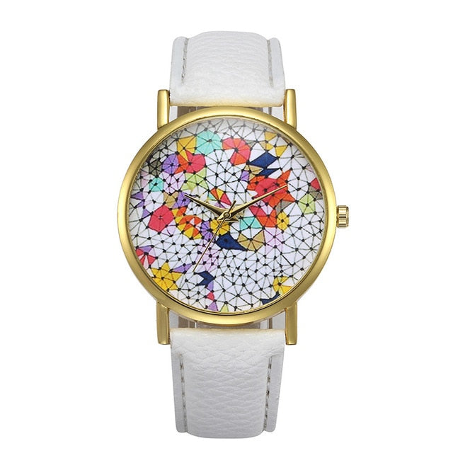 Geometric Simple Women Watches Luxury Brand Leather