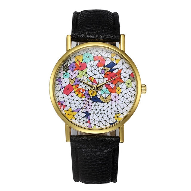 Geometric Simple Women Watches Luxury Brand Leather