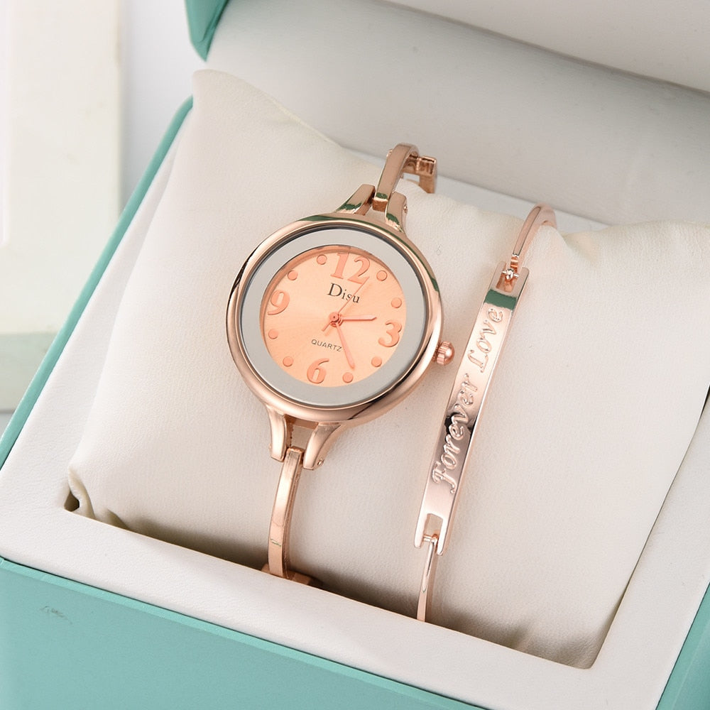 Top Brand Luxury Women Bracelet Watch Set Fashion