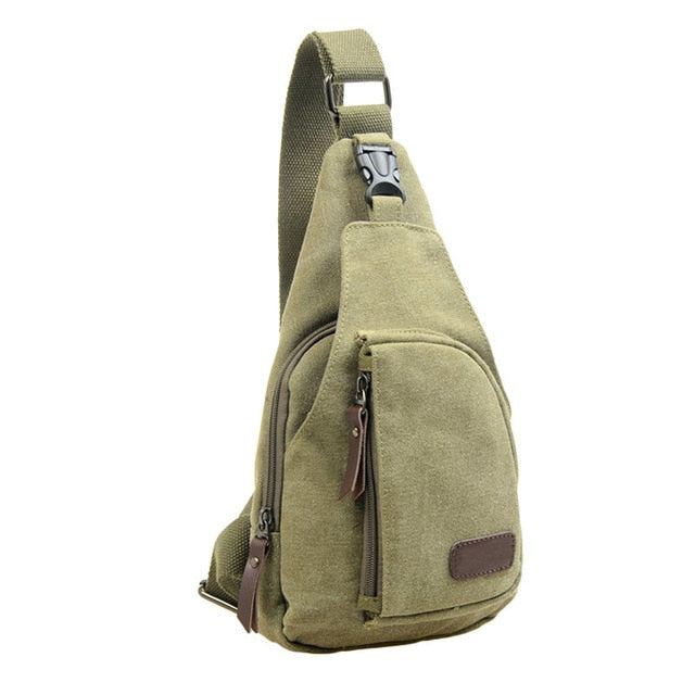 Outdoor Sports Canvas Unbalance Travel camping Crossbody Shoulder Bag