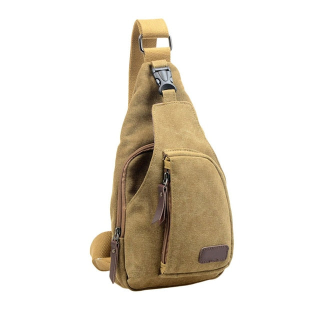 Outdoor Sports Canvas Unbalance Travel camping Crossbody Shoulder Bag
