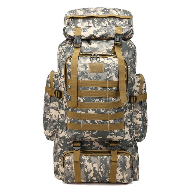 60L Military Tactical Backpack Camping Bags Mountaineering
