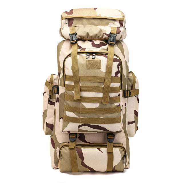 60L Military Tactical Backpack Camping Bags Mountaineering