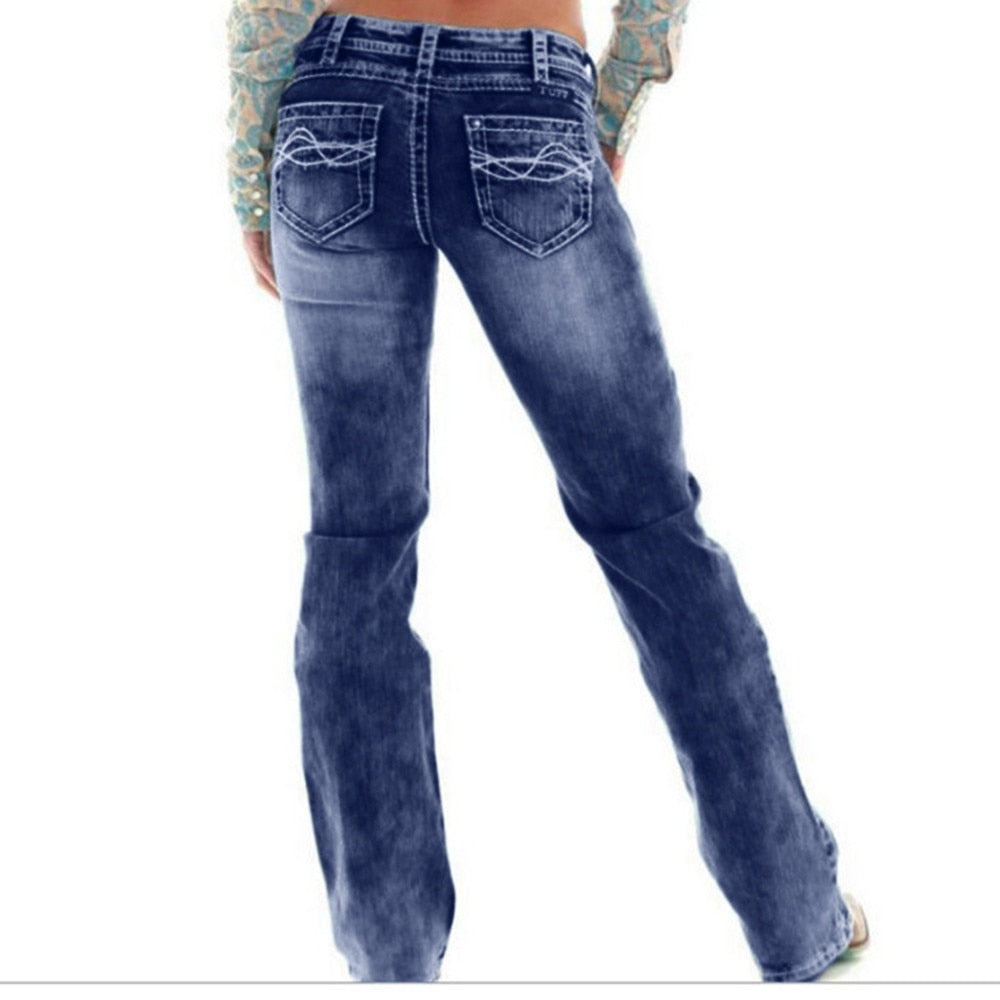 High Waist Ripped Jeans Of Women Spring Pants