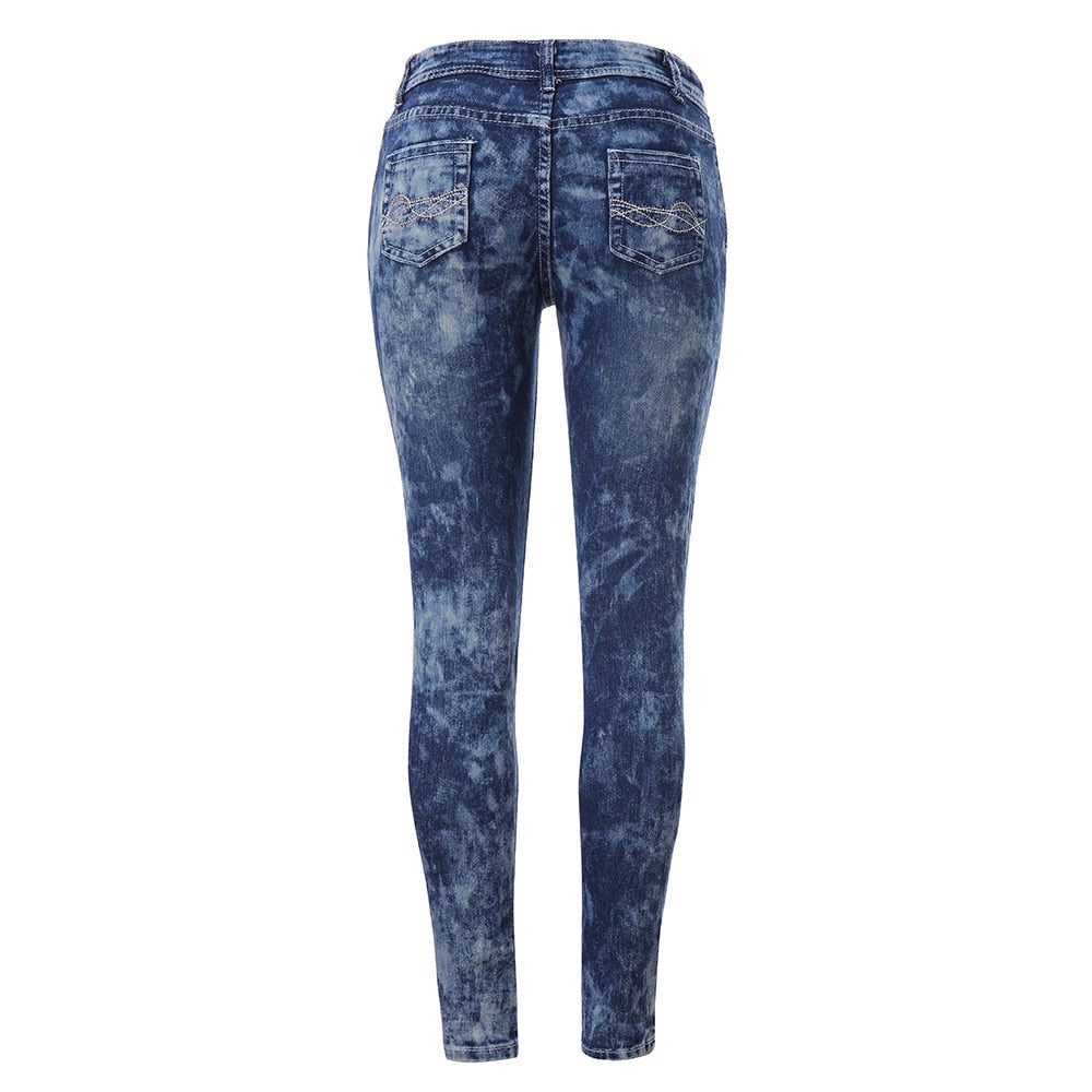 High Waist Ripped Jeans Of Women Spring Pants