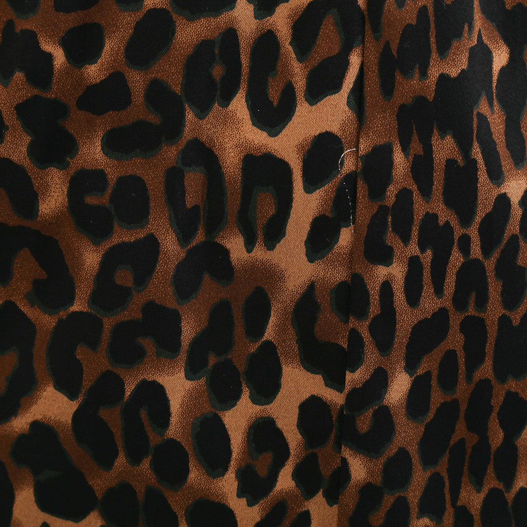 Spring Leopard Skirt Of Women Retro Low Waist Leopard Printing Party Short