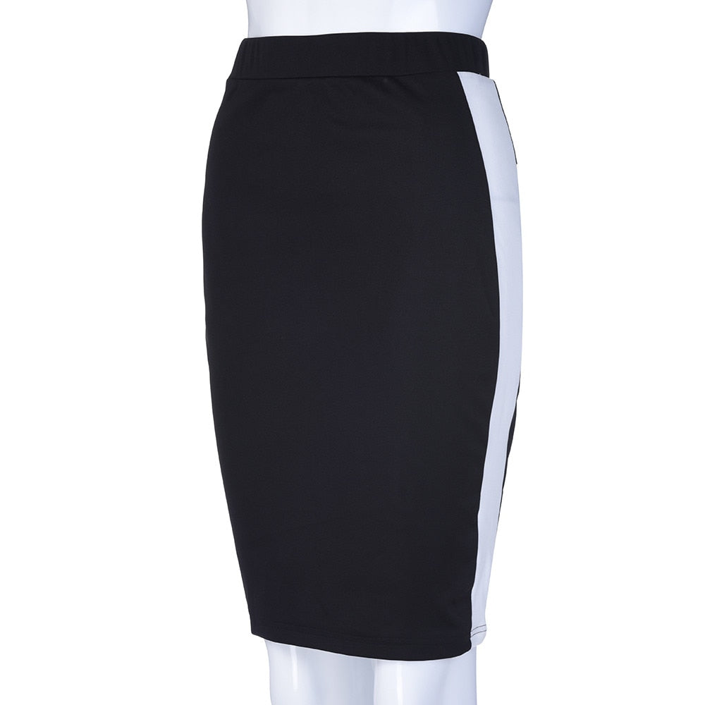 Spring Skirt Of Women High Waist Splicing Sexy Uniform Pleated Mini Skirt