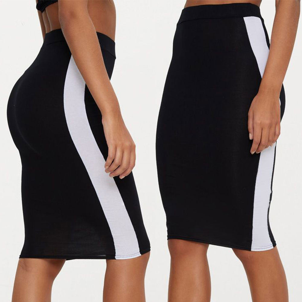 Spring Skirt Of Women High Waist Splicing Sexy Uniform Pleated Mini Skirt